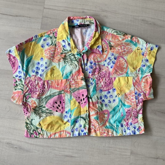 Zara cropped button up - Picture 2 of 4